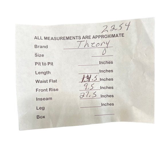 Theory Womens Dress Career Pants Black Mid Rise Stretch Pockets Wool Blend USA 0 - Picture 9 of 9